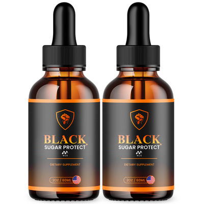 (2 Pack) Black Sugar Protect Drops Advance Blood Support Formula 60 Servings
