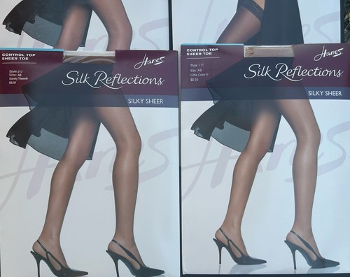 Hanes Pantyhose/Stockings 7 pairs Size AB Mixed Lot Mixed Colors - Picture 3 of 6