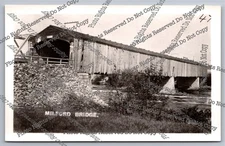 Vintage RPPC Milford Bridge Real Photo Postcard