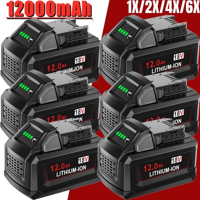 6-1PC For Milwaukee For M18B5 12.0Ah Battery 18V Lithium-ion Capacity 48-11-1880