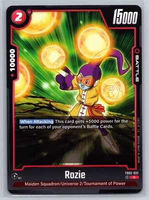 Rozie FB02-032 C Battle Card Dragon Ball Super Fusion World Maiden Squadron