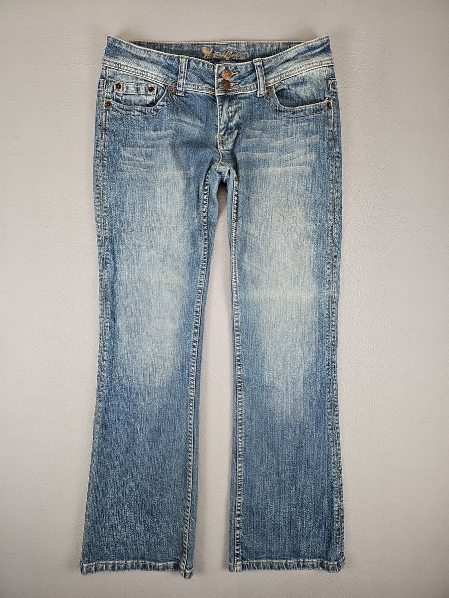 Vintage Wet Seal Jeans Women's Short 29x29 Faded Denim Low Rise Boot  Flare Y2K