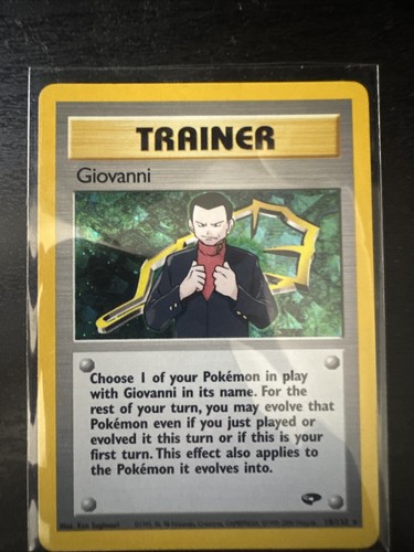 Pokémon TCG Trainer Giovanni Holo Rare Card 18 Pokemon Gym Challenge
