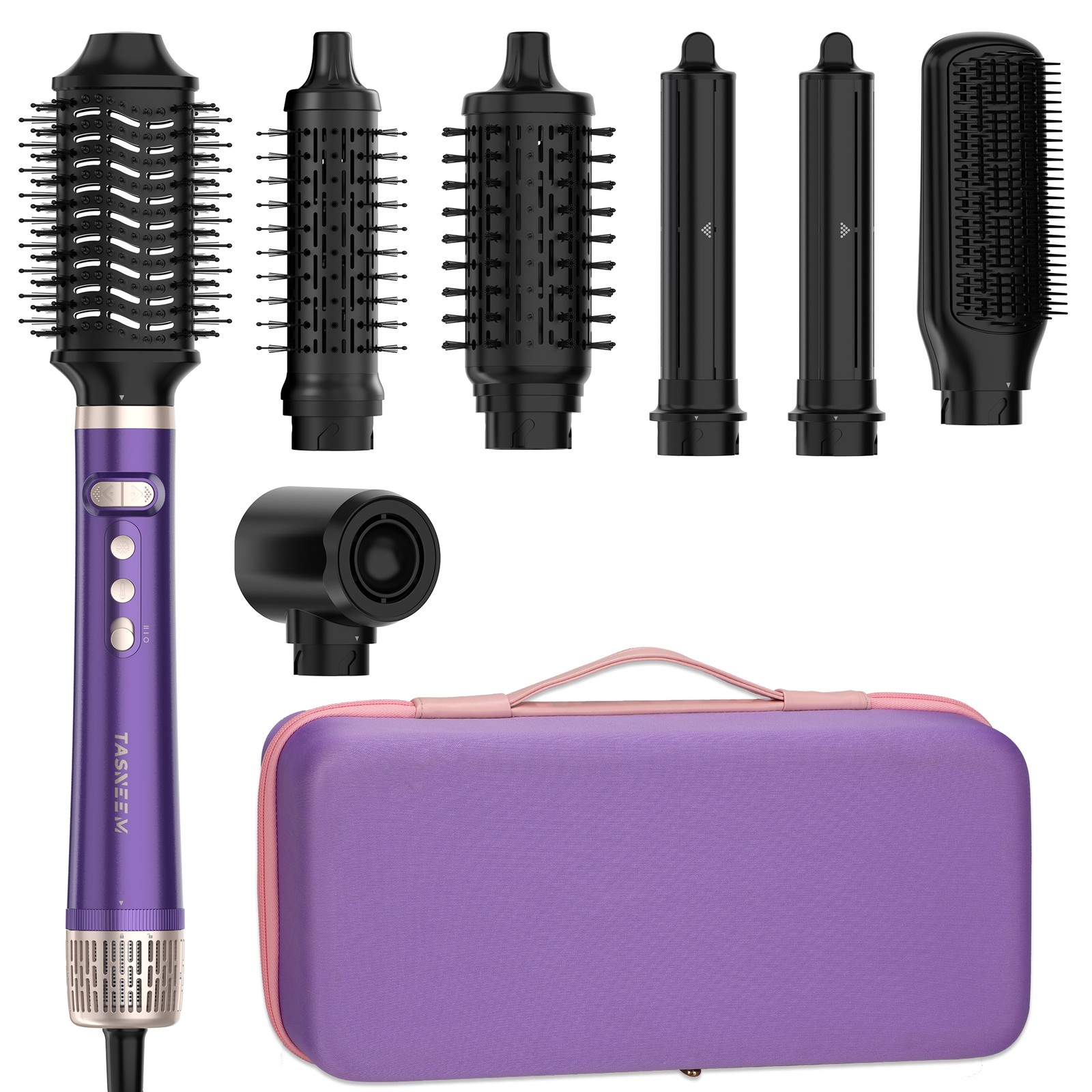 7-in-1 Hair Dryer Brush & Hair Styler, Fast Drying Blow Dryer & Curling Styling