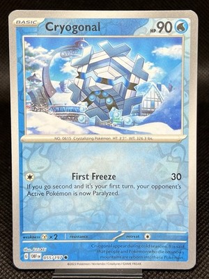 Cryogonal 055/197 Pokemon Reverse Holo Obsidian Flames NM