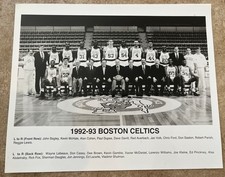 1992 - 93 Boston Celtics 8x10 Team Photo NBA Basketball McHale Parish Lewis 