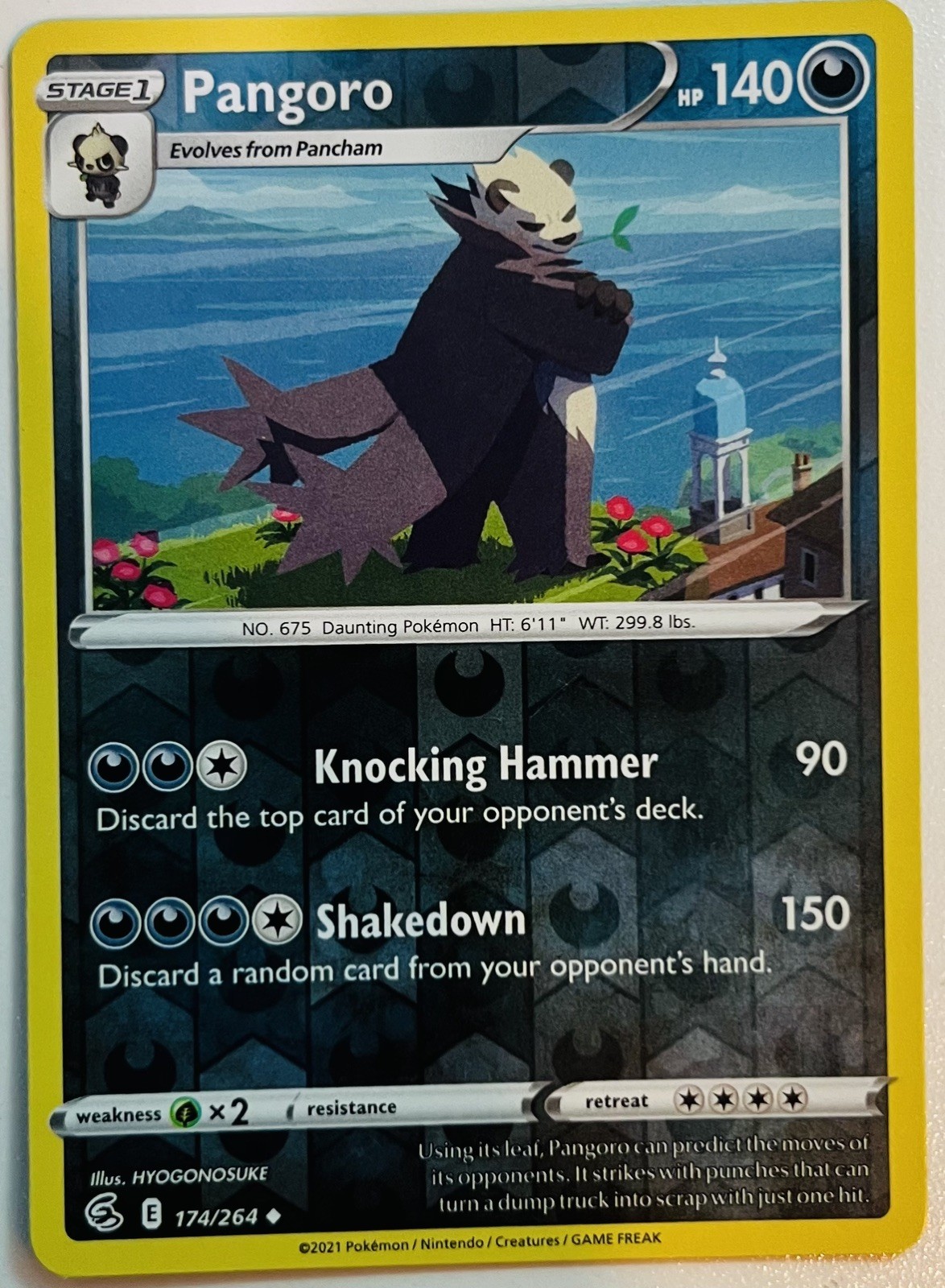 Pangoro 174/264 Uncommon Reverse Holo Fusion Strike Pokemon NM / Lightly Played