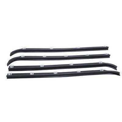 4 pcs/Set Inner & Outer Window Sweep Felts Seals Black Weatherstrip Kit E7TZ1...