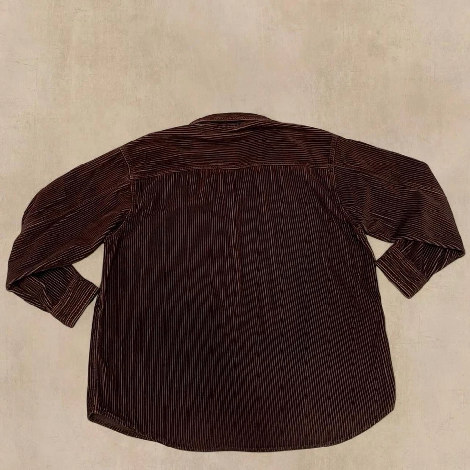 Винтажная рубашка Pooh Corduroy на пуговицах с длинным рукавом Eeyore Disney размер большой - Изображение 2 из 4