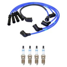 NGK 7mm Wire Set 4 Bosch Platinum Spark Plug Kit For Mazda 626 MX-6 Probe 2.2 L4