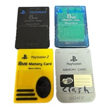 Official Sony PlayStation 8MB Assorted Memory Cards Untested