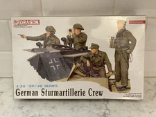 Dragon #6029 German Sturmartillerie Crew Model Kit 1/35 Scale. 1994. SEALED