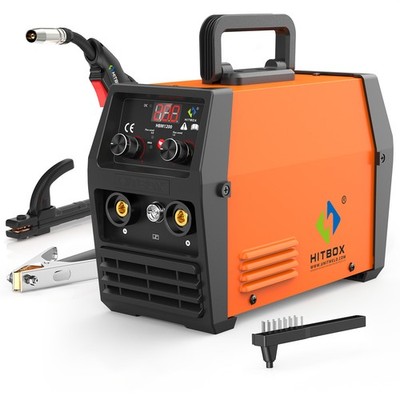 3-in-1 HITBOX Gaslos MIG Schweißmaschine 200A IGBT Inverter MAG TIG MMA 220V DC