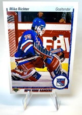Mike Richter 1990-91 Upper Deck #32d New York Rangers 3+ SHIP FREE NHL
