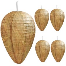 DECYOOL 4 Pack Mini Fake Wasp Nest Decoy for Yellow Jackets and Wasps