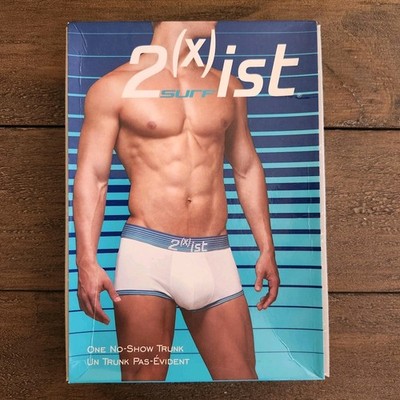 2xist Vintage 2015 Surf No-Show Trunk Cotton Stretch White Medium