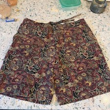 Polo Ralph Lauren Shorts Men's 38 Burgundy Paisley Preppy Vintage Floral