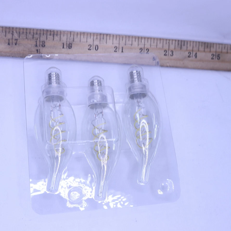 (3-Pk) EcoSmart LED Vintage Edison Light Bulb Daylight 5000K BA11 40W Eqv - Image 4 of 4