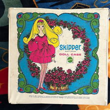Mattel Skipper Barbie Carrying Case w/ Handle White/Pink 1969 Skipper Dolls