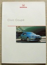 HONDA CIVI COUPE Car Sales Brochure Feb 1999 #CARM0031 02/99
