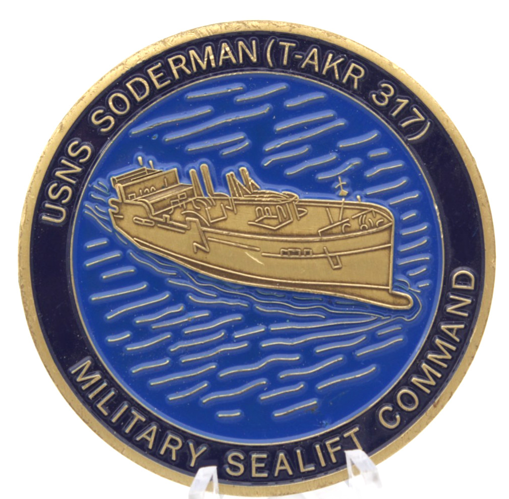 USNS Soderman T-AKR-317 Military Sealift Command Medal of Honor Challenge Coin
