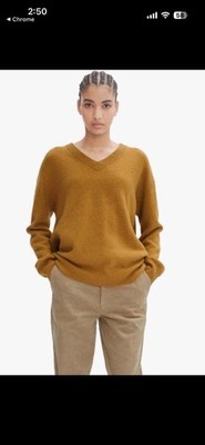 NWT A.P.C. Dany Yak Hair V-Neck Size M  Sweater Gold, originally $445