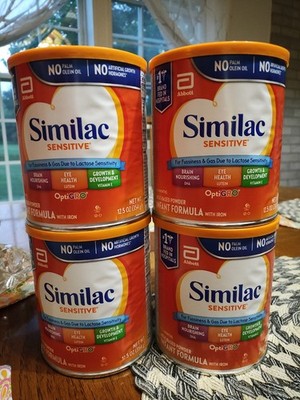 4 Cans Similac Sensitive 12.5 oz Powder Infant Formula Expires 5/1/27