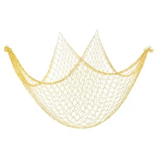 Fishing Net Decor, 80" x 40" Fish Net Decor Party Accessory, Yellow