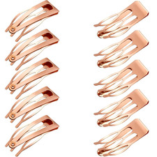 24 Pcs Double Grip Hair Clips Metal Snap Hair Barrettes 3 Prong for Women Girls