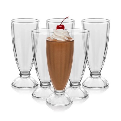 MILKSHAKE GLASSES Fountain Shoppe 12oz Set of 6 LIBBEY