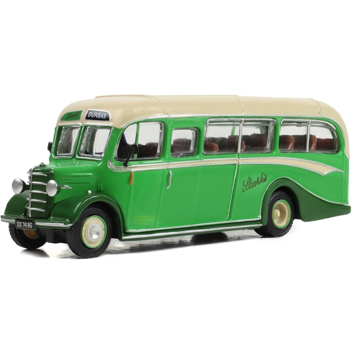 EFE 1:76 Scale Bedford OB Coach SS7486 Stark's of Dunbar Model E20145 OO Gauge