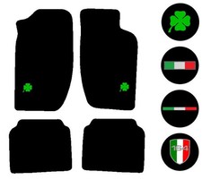 Fits Alfa Romeo 164 1988-1998 Tailored Car Mats Quadrifoglio Italian Badge Logo