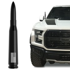 American Flag 50 Cal Bullet Antenna for Ford F150 F250 F350 5.5 inches, Black