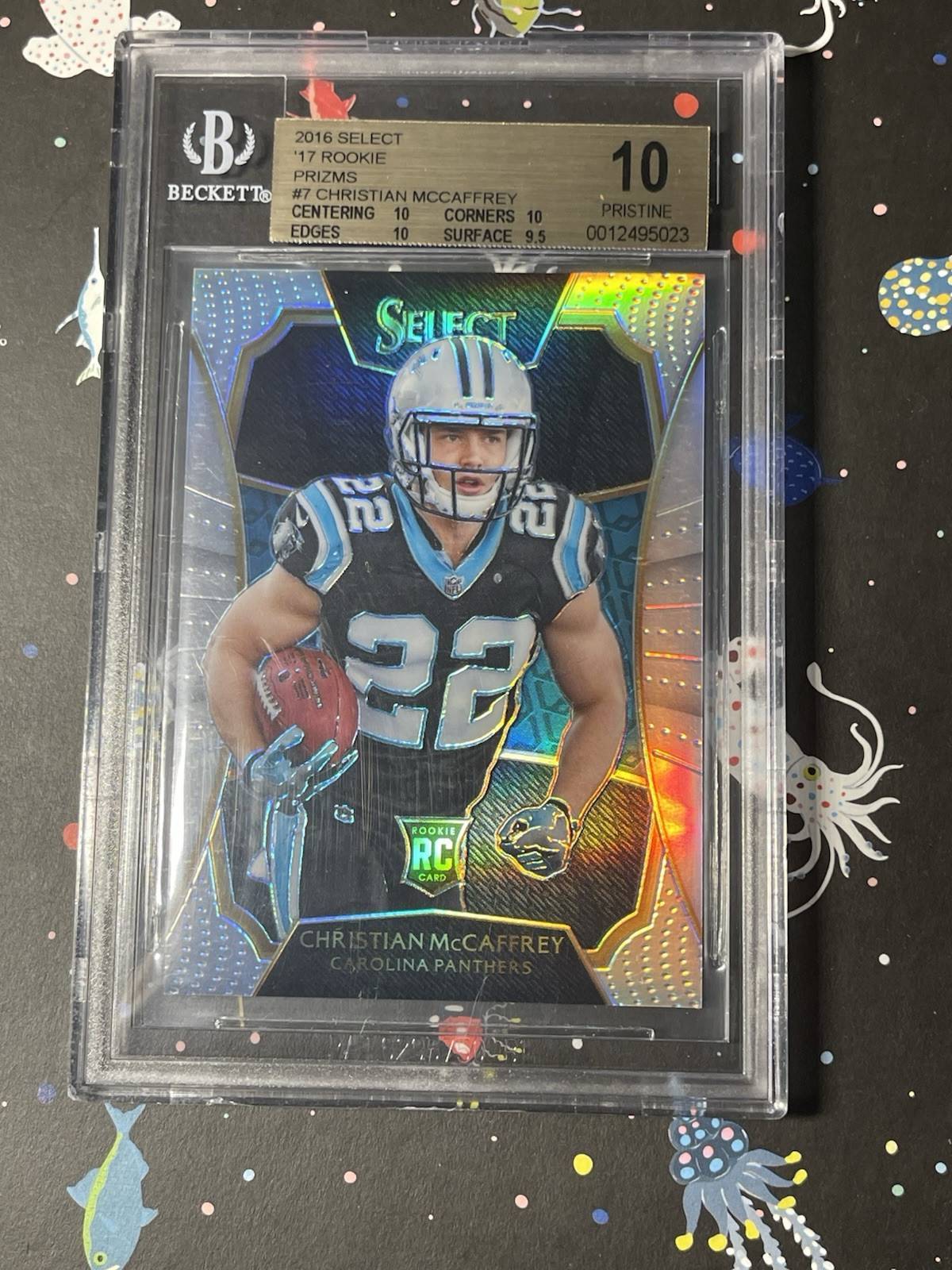 2016 Panini Select XRC Christian McCaffrey Rookie #7 BGS 10 One 9.5