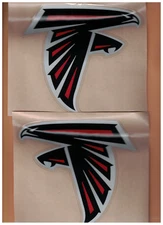 ATLANTA FALCONS FULL SIZE FOOTBALL HELMET DECALS WITH BUMPERS