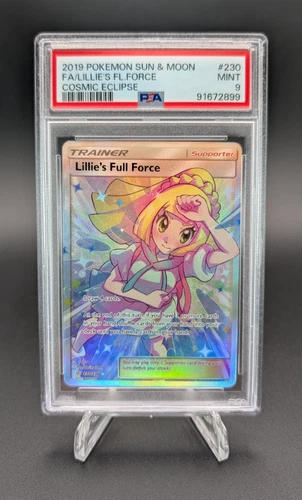 Lillie's Full Force 2019 Pokemon Sun & Moon Cosmic Eclipse Full Art #230 PSA 9