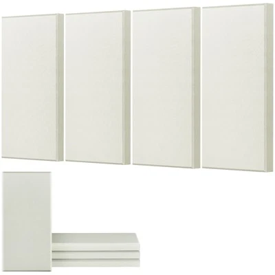 VEVOR Panneau Acoustique Mural Autocollant Insonorisant 60x30x5cm Lot de 4 Beige