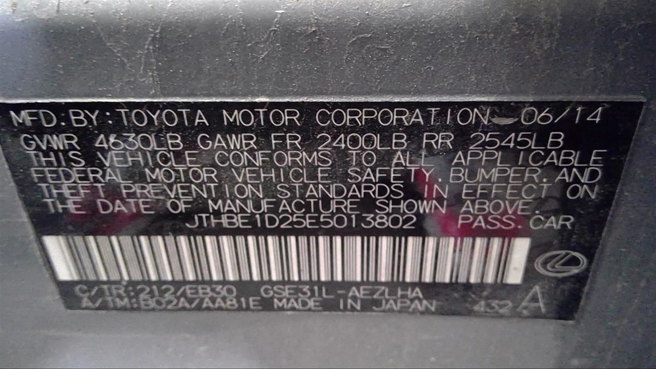 Chassis ECM Multiplex Network Sedan Body Fits 14 LEXUS IS250 1580961