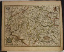 BOHEMIA CZECH REPUBLIC 1640ca BLAEU UNUSUAL ANTIQUE ORIGINAL COPPER ENGRAVED MAP