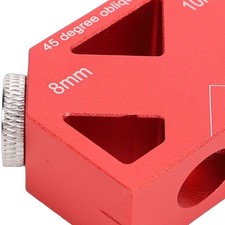 45°Inclined Hole Locator Hole Screw Jig Positioner Dowel Drill Guide Joiner