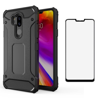 with LG G7 ThinQ Case and Tempered Glass Screen Protector Cover Cell Accessor...