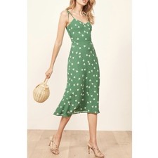 Reformation Women’s Green Nectar Midi Sundress in Tulips ~ US 6