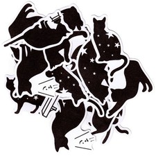 Cat Sticker IV Silhouette Series Black 20-Piece Set