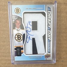 Upper Deck 2017-18 SP Joe Thornton Draft Day Marks Autograph Patch /10