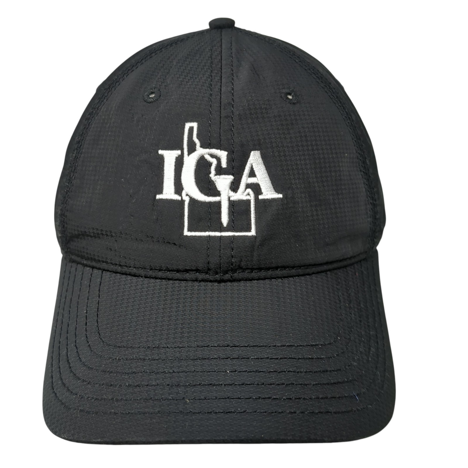 IGA Strapback Hat Black One Size Embroidered Logo… - image 1