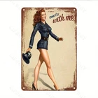 Vintage Come Fly With Me Aluminum Tin Metal Signs Home Décor 8x12