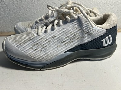 Wilson Rush Pro Ace Pickler Women Pickleball Shoe White/Grey/Baby Blue Size 7.5