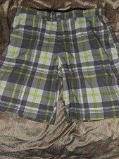 OP Ocean Pacific Mens Size 36 White Striped OPFLEX 4 Way Stretch Bermuda Shorts