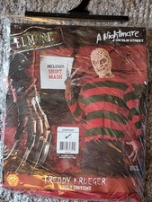 Freddy Krueger Nightmare on Elm St Adult Costume Standard Sz Up To 44 Halloween