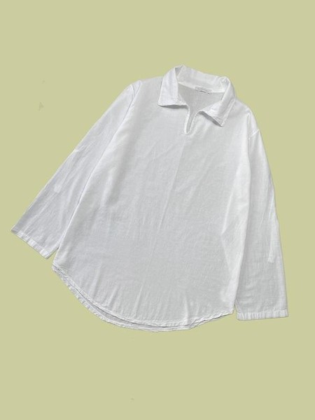Women Ballin Shirt White Cotton 42 / XL / 50 #5WCX